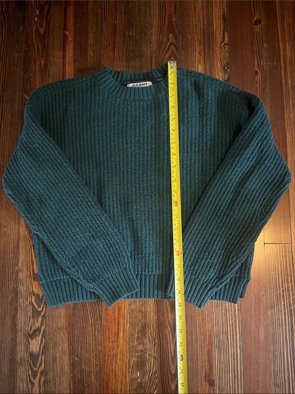 Old Navy Green Ribbed Knit Sweater